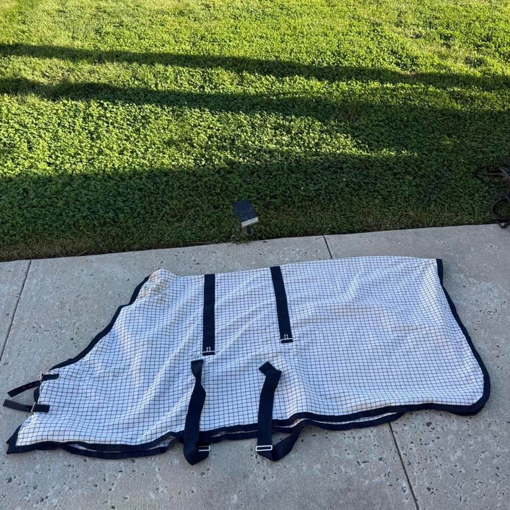 Fine equestrian imports plaid horse sheet